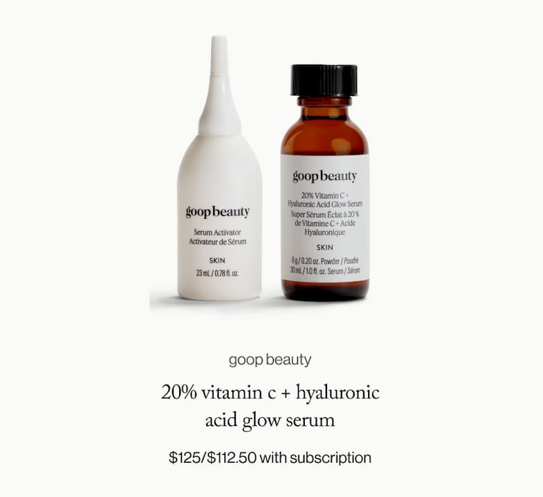 goop beauty 20% vitamin c + hyaluronic acid flow serum