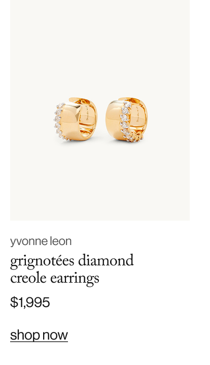 yvonne leon Grignotées Diamond Creole Earrings, $1,995