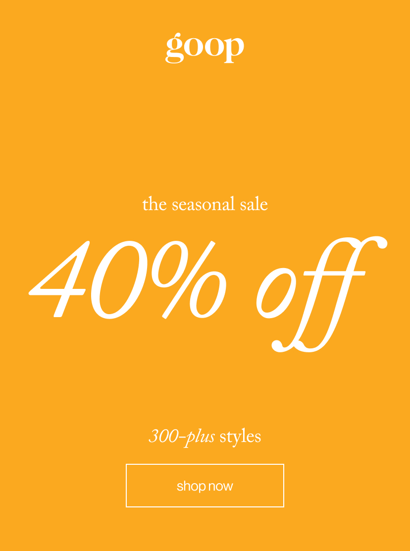 the seasonal sale, 40% off