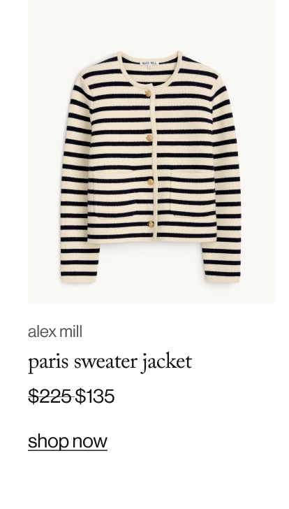 alex mill paris sweater jacket, 135
