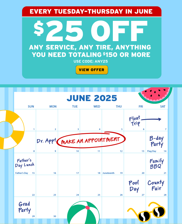 Every Tuesday Thursday in June