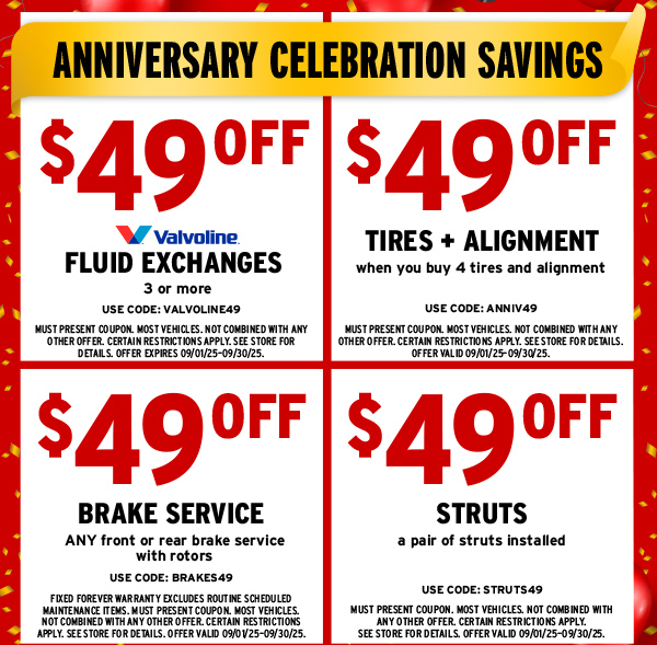 Anniversary Celebration Savings