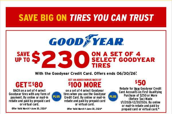 Goodyear Tires Rebate