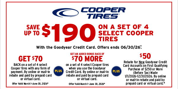 Cooper Tires Rebate