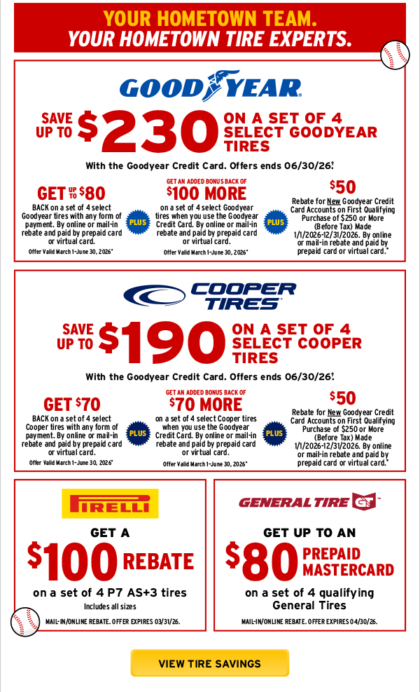 Great Savings and Value