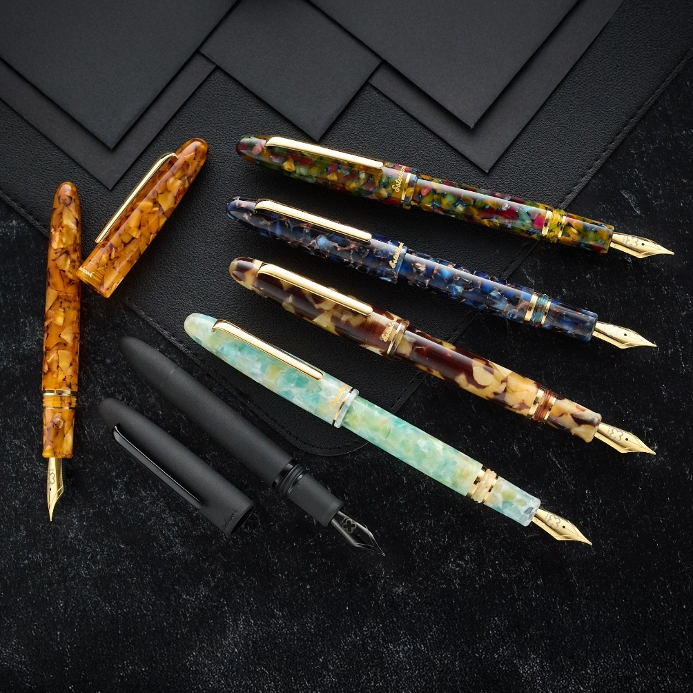Conklin Duragraph Fountain Pen - Matte Blue PVD (Special Edition)