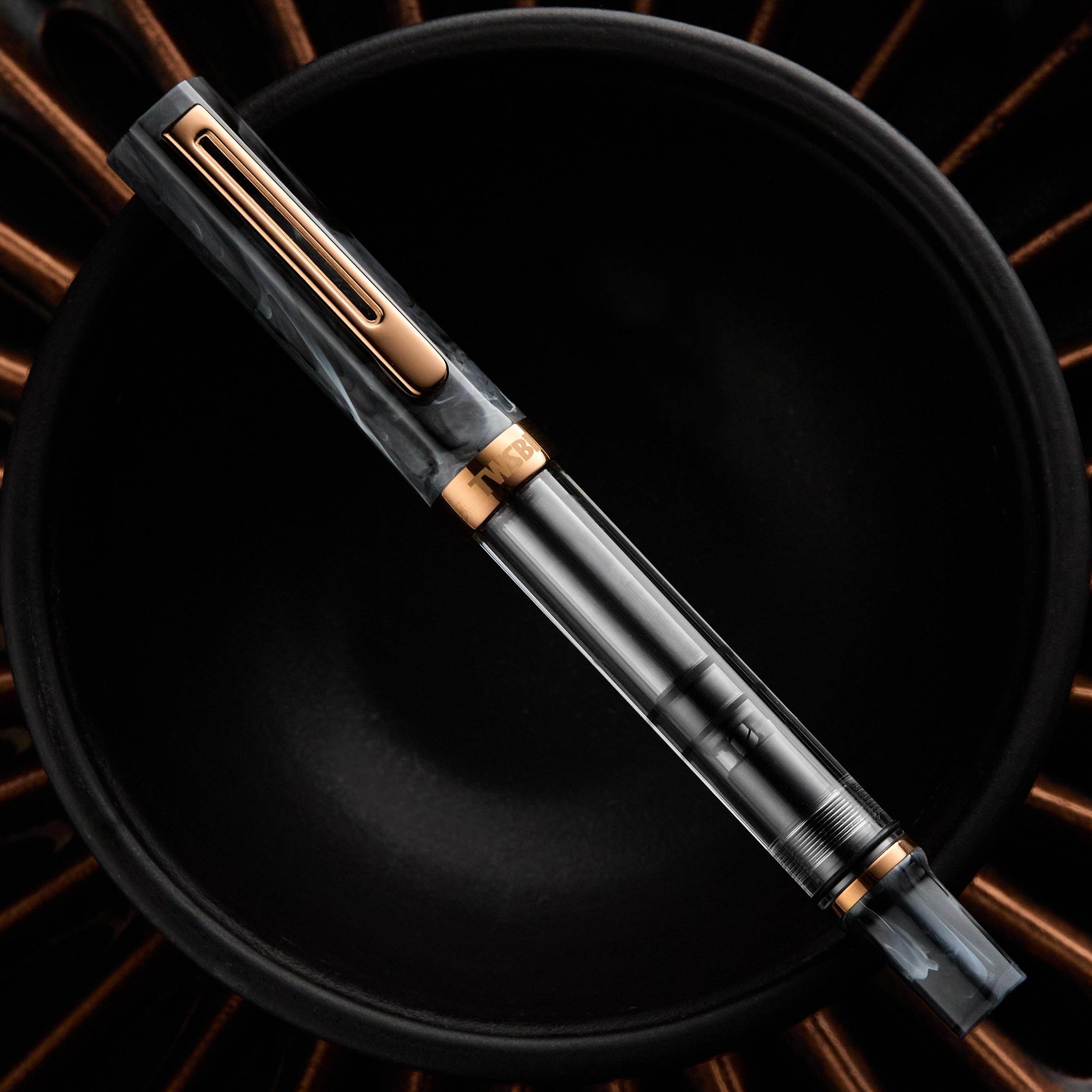TWSBI ECO Fountain Pen - Black Marble w/ Bronze Trim