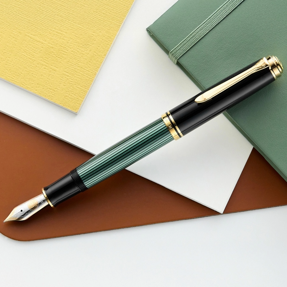 Pelikan M1000 Fountain Pen - Black/Green
