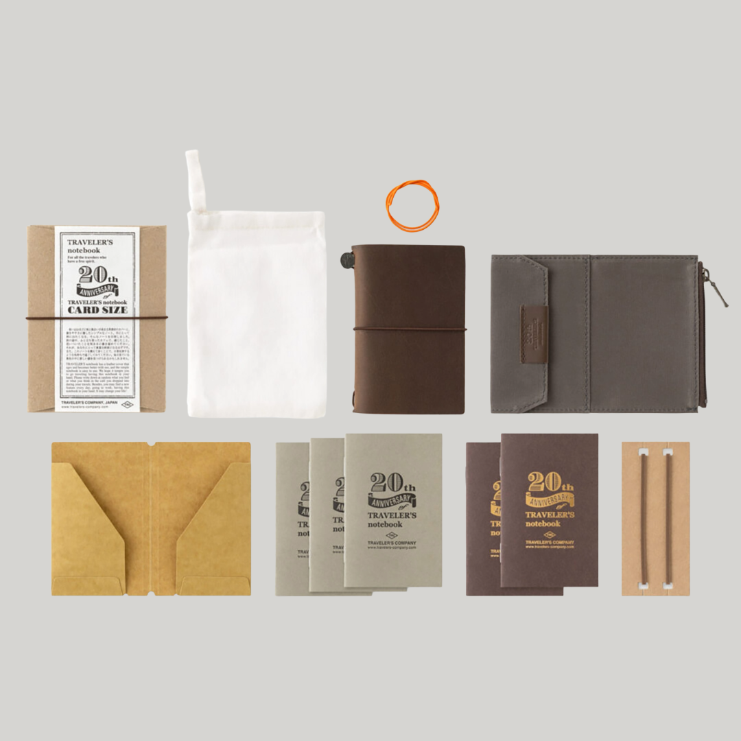 Traveler's Notebook 20th Anniversary Card Size Sets