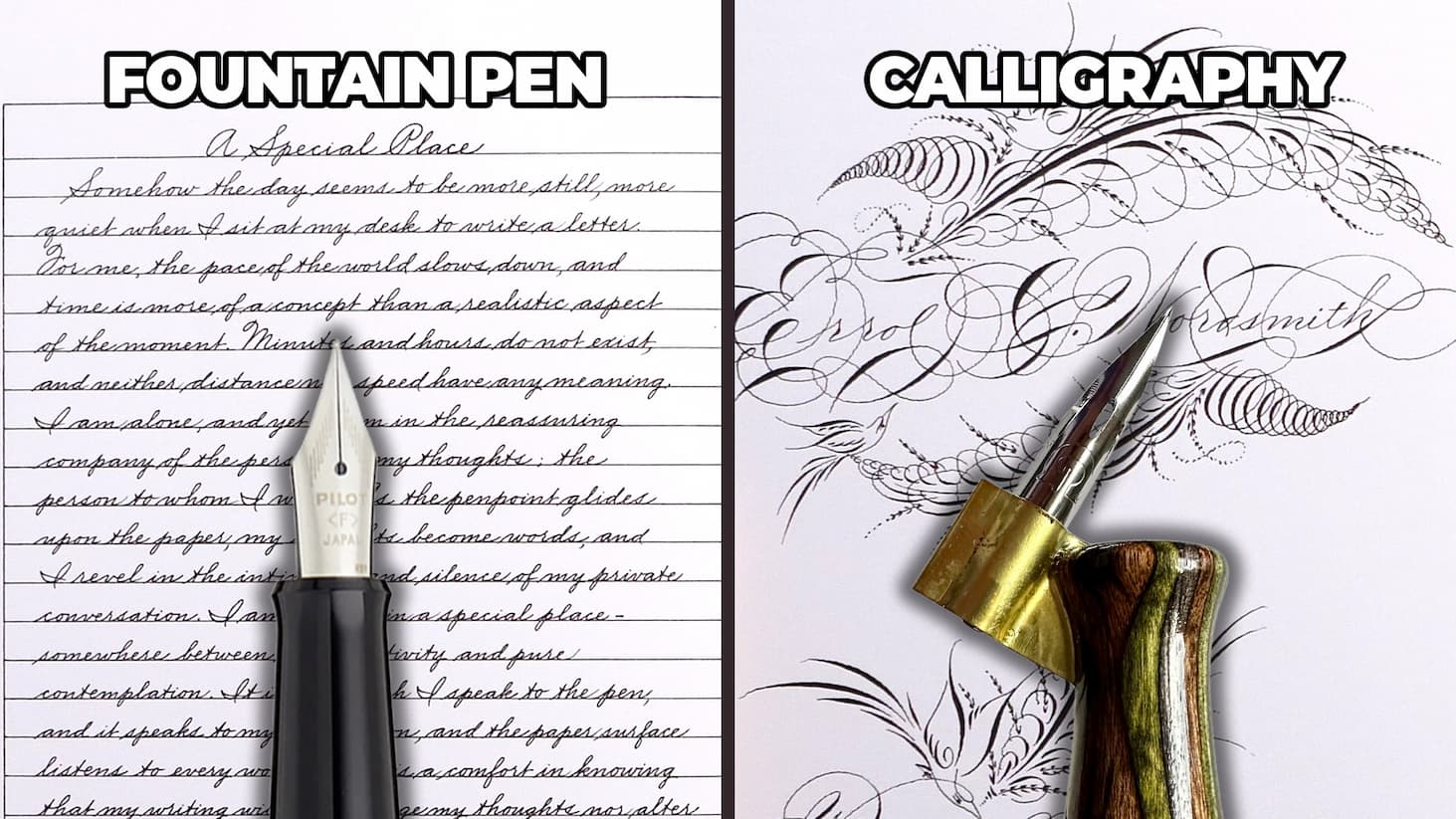 Calligraphy vs. Fountain Pens: The Two Worlds That Look Alike (But Aren't!)