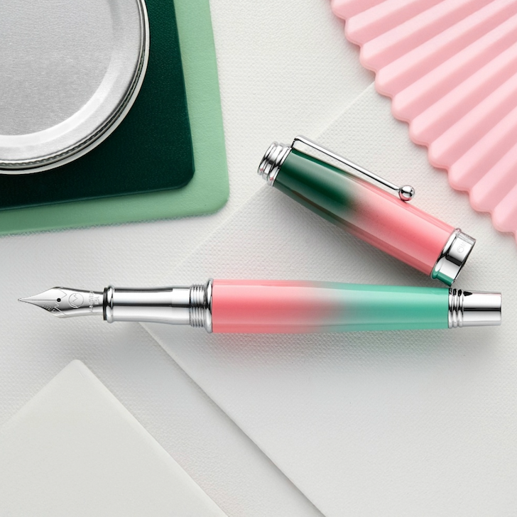Monteverde Invincia Deluxe Fountain Pen - Watermelon Ombré (Special Edition)