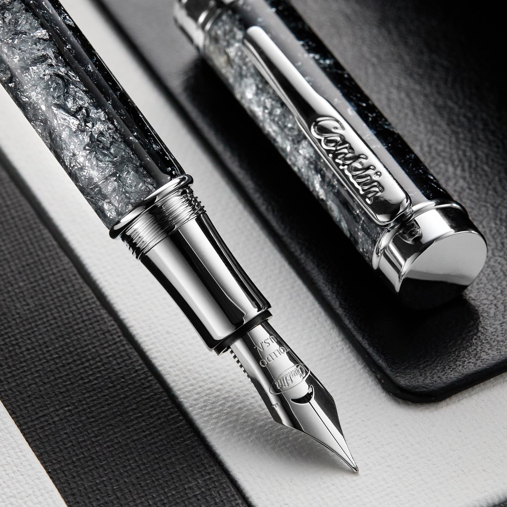 Conklin Endura Epoxy Nights Silver/Black Pens