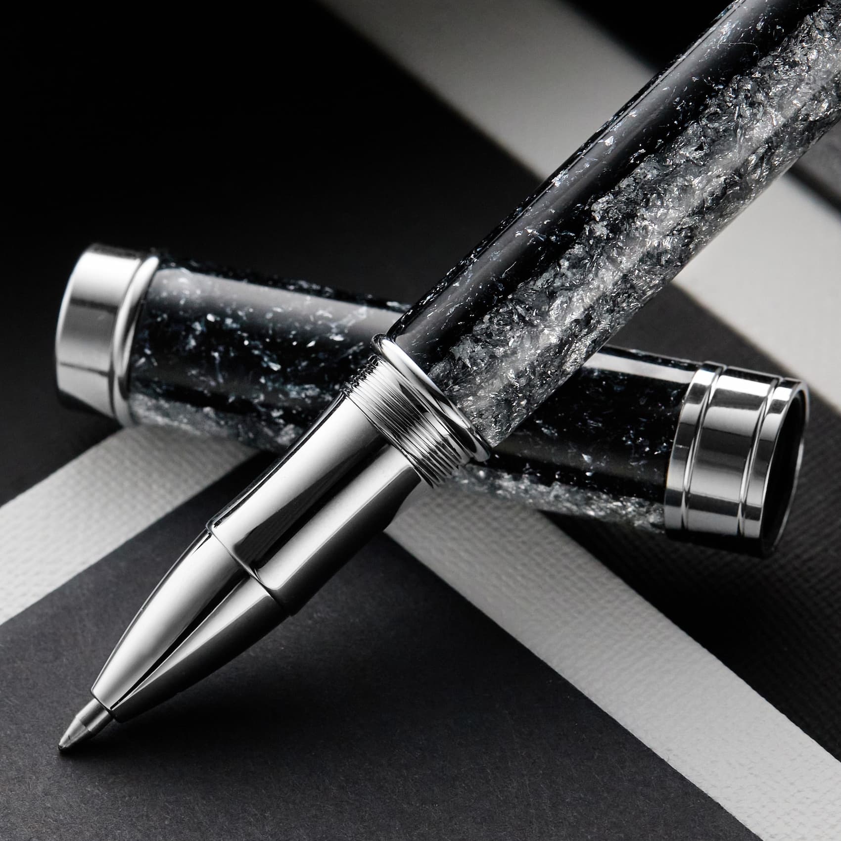 Conklin Endura Epoxy Nights Silver/Black Pens