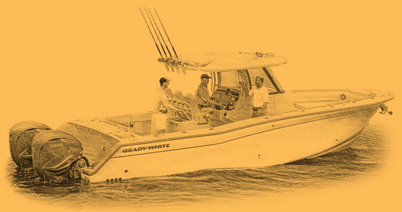 Illustration of a Grady-White Canyon 336