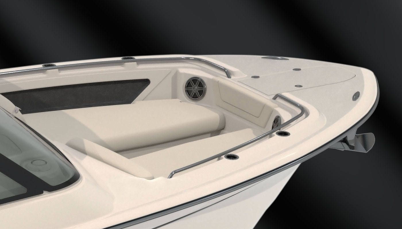Rendering of new Grady-White boat focusing on bow area