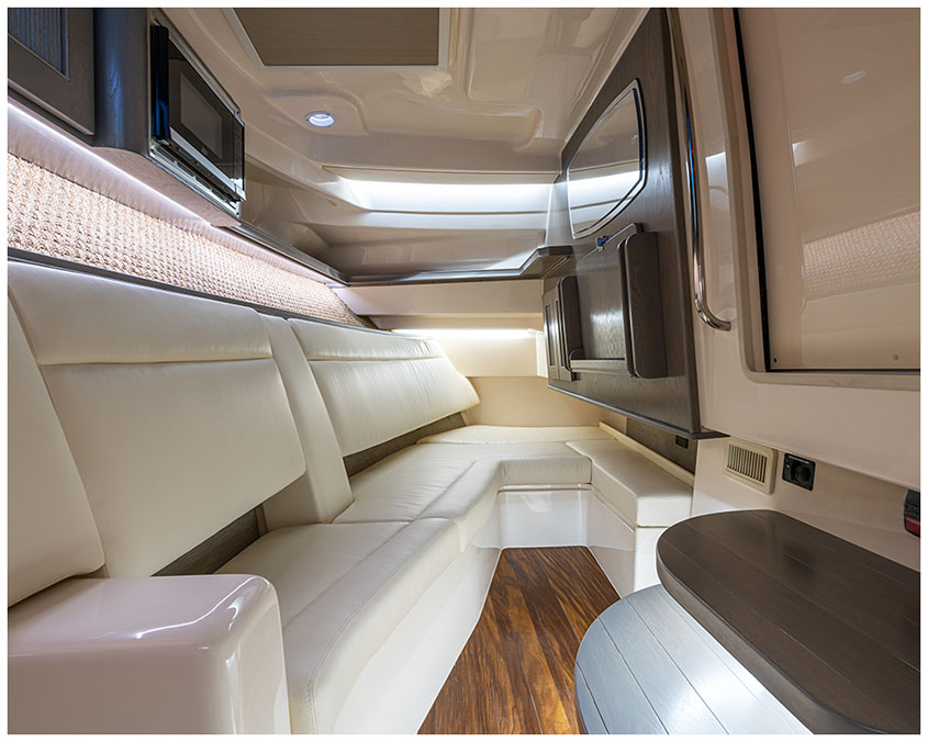 Freedom 415 port side cabin interior