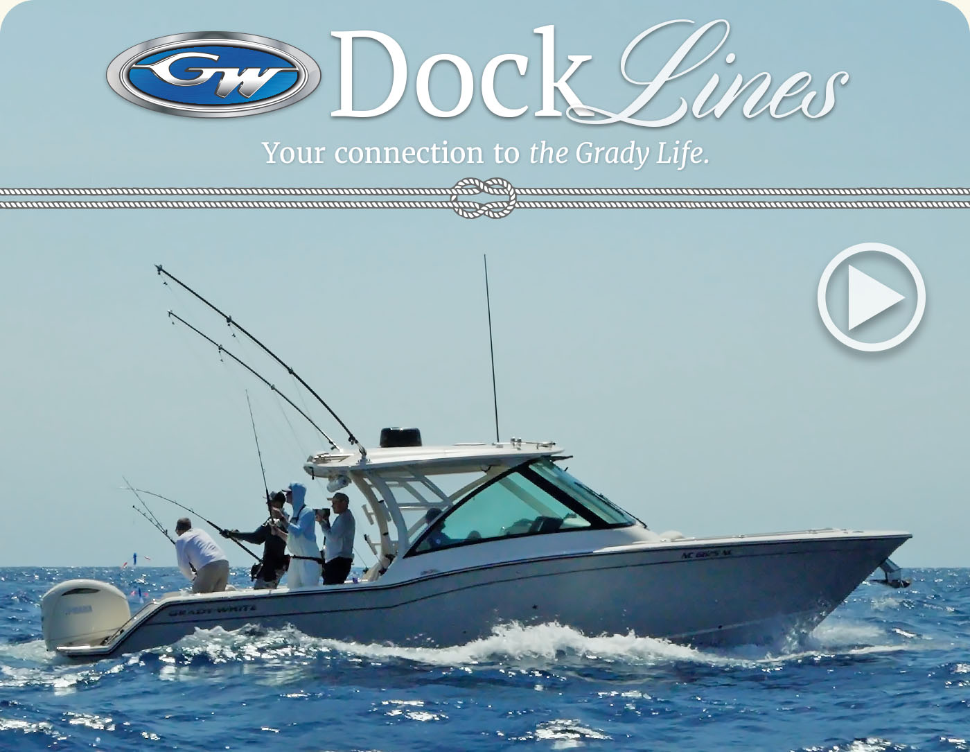 Several people fishing from the cockpit of a Grady-White Freedom 325 center console boat