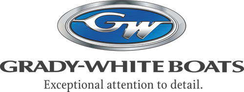 Grady-White Boats logo - text in logo reads Grady-White Boats, Exceptional attention to detail.