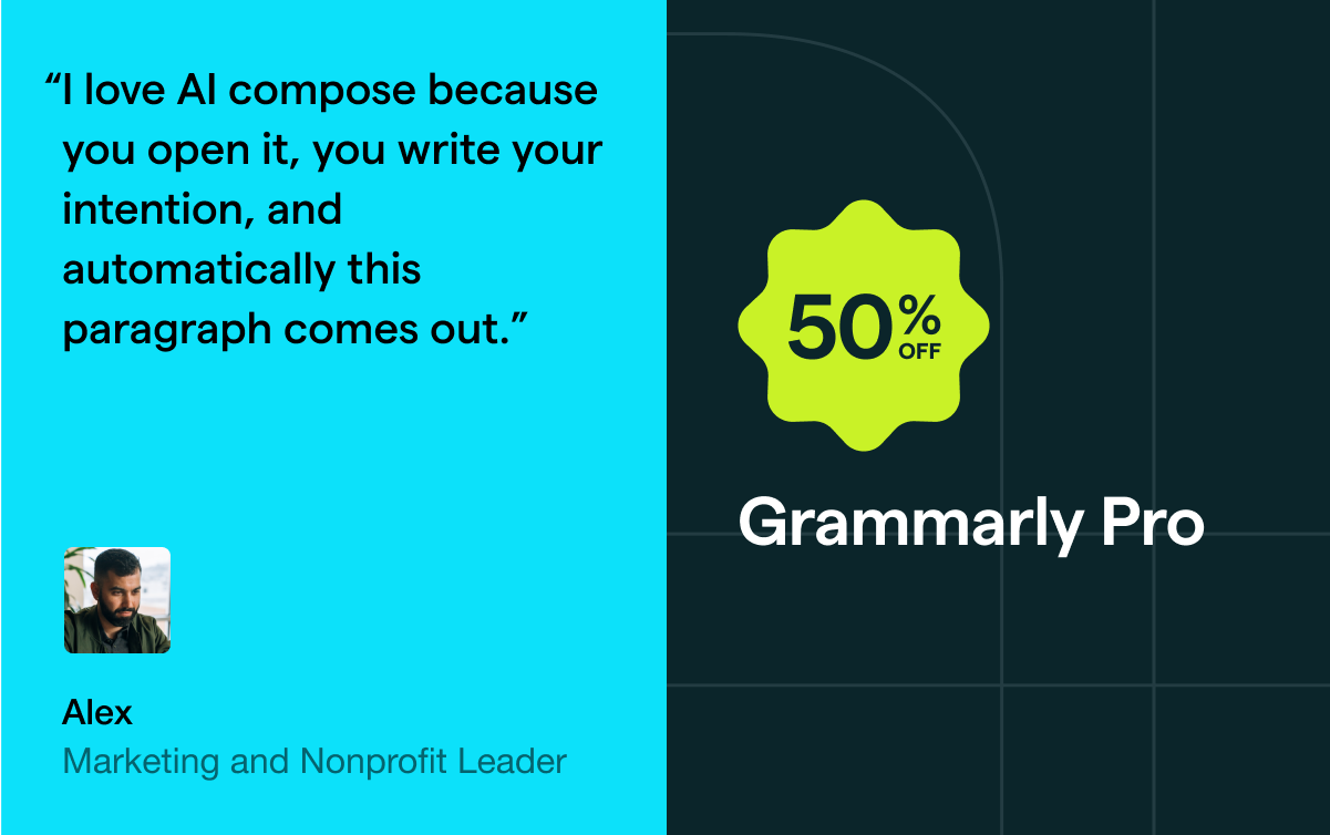 50% OFF Grammarly Pro