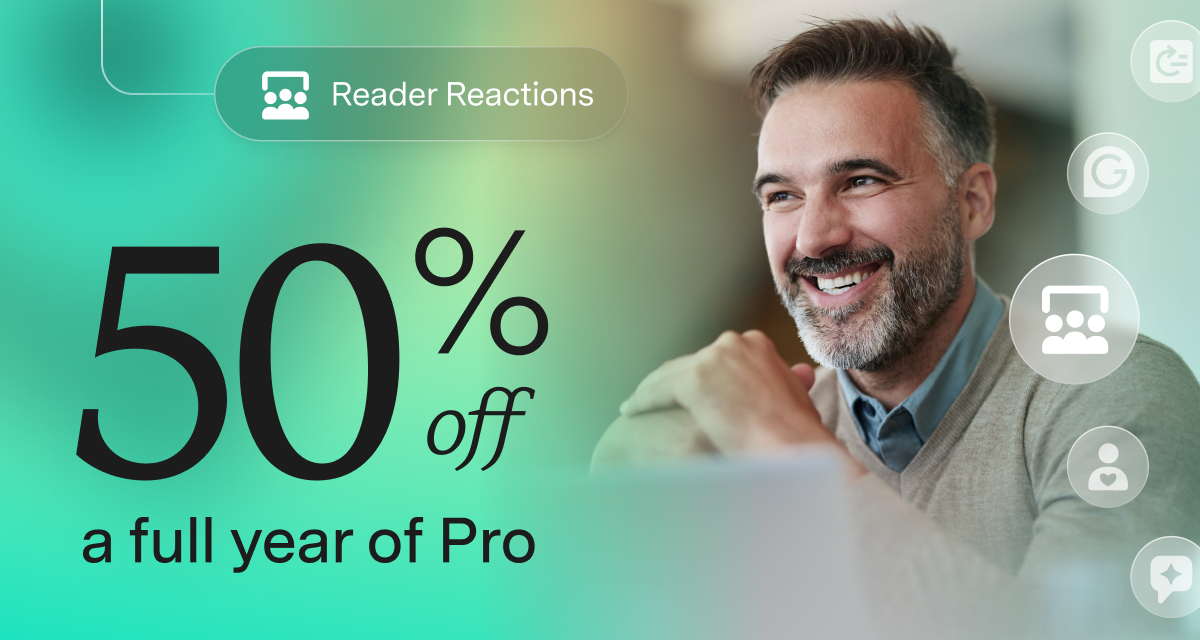 50% off a full year of Pro