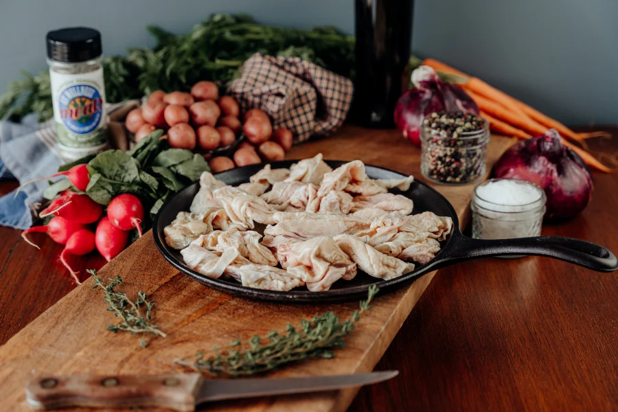 Image of Pasture-raised Raw Chicken Skins - 1 lb pkg