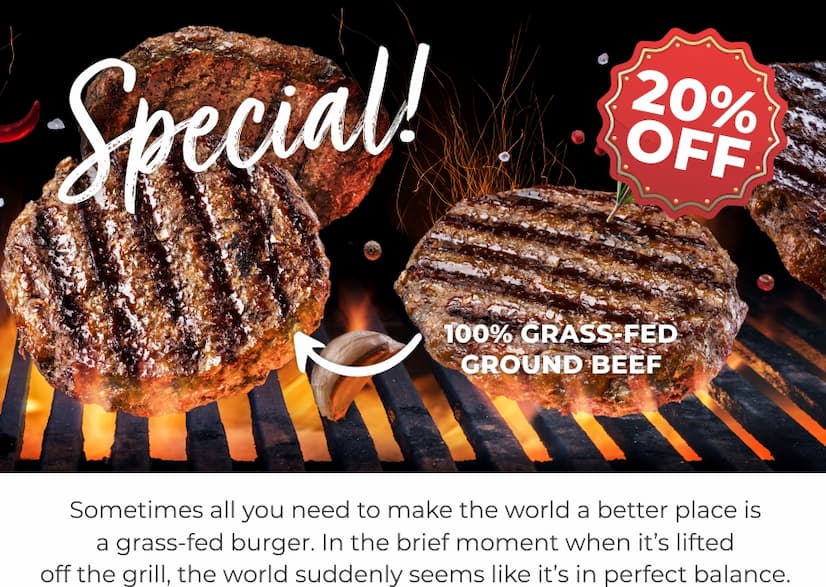 20% OFF Ground Beef