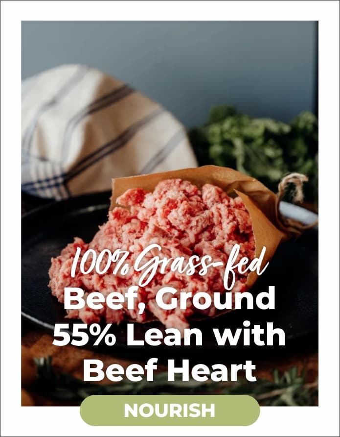 55% Lean Beef, Ground with Beef Heart