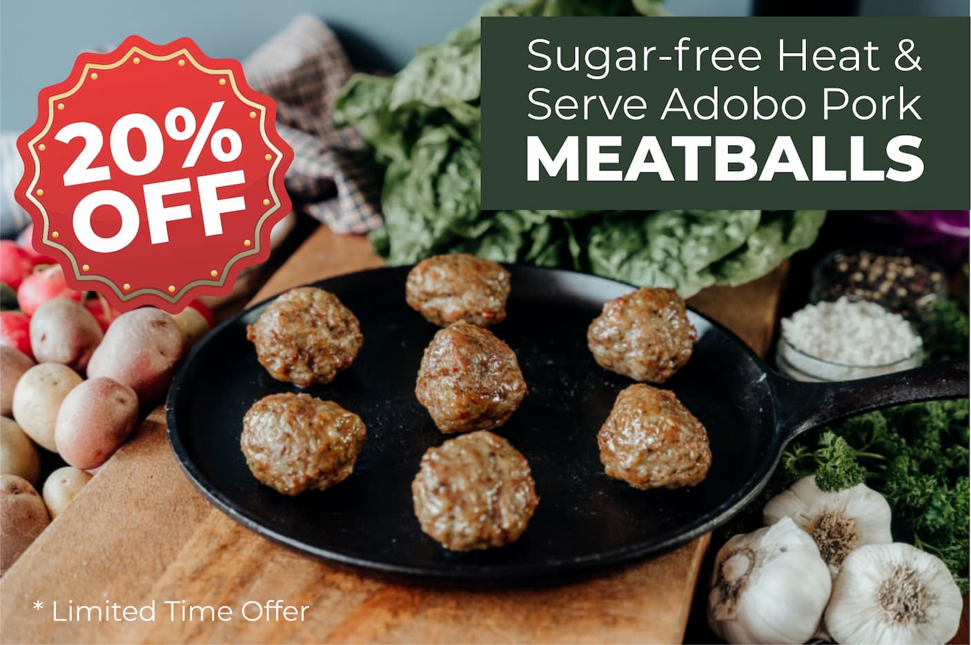 adobo pork meatballs