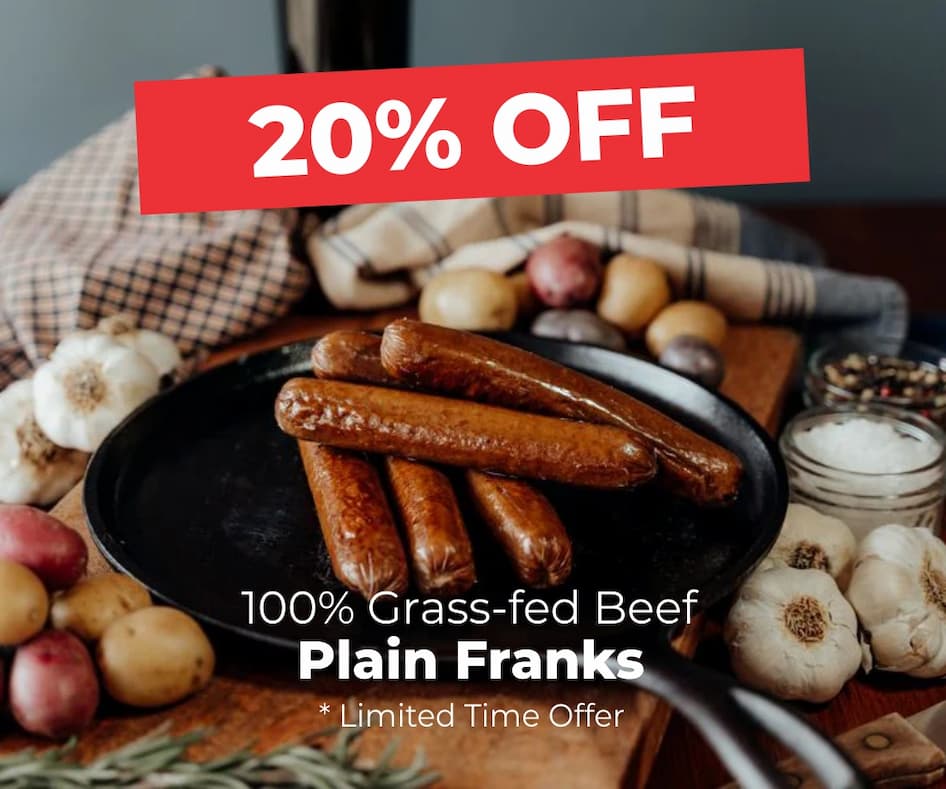 20% OFF plain beef franks