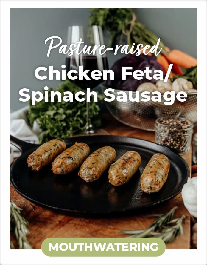 Chicken Feta Spinach Sausage