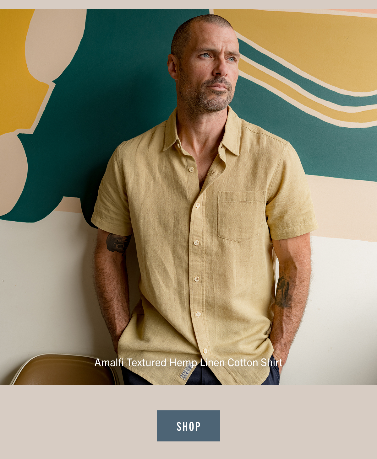 Amalfi Textured Hemp Linen Cotton Shirt