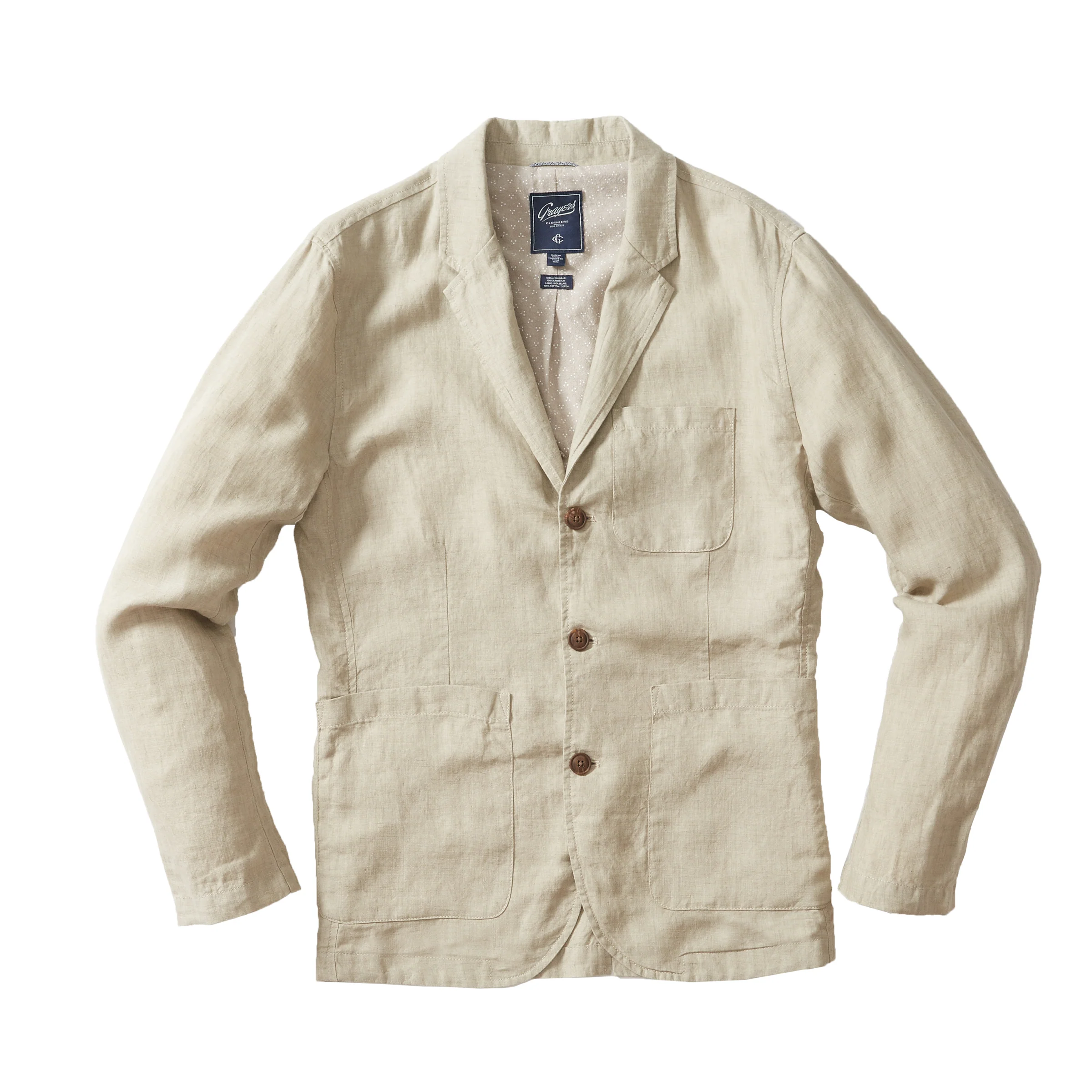 Image of Aventura Washed Linen Blazer - Safari