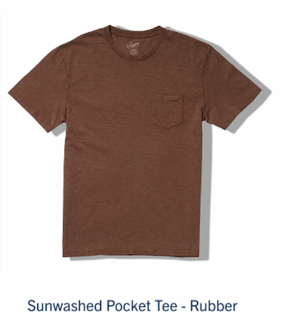 Sunwashed Pocket Tee - Rubber
