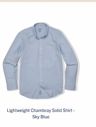 Lightweight Chambray Solid Shirt - Sky Blue