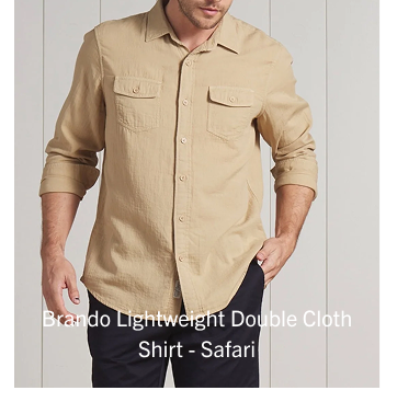 Brando Lightweight Double Cloth Shirt - Safari