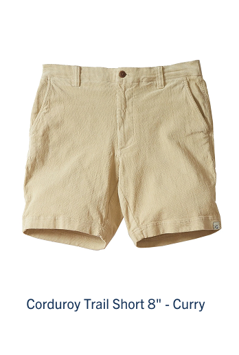 Corduroy Trail Short 8" - Curry