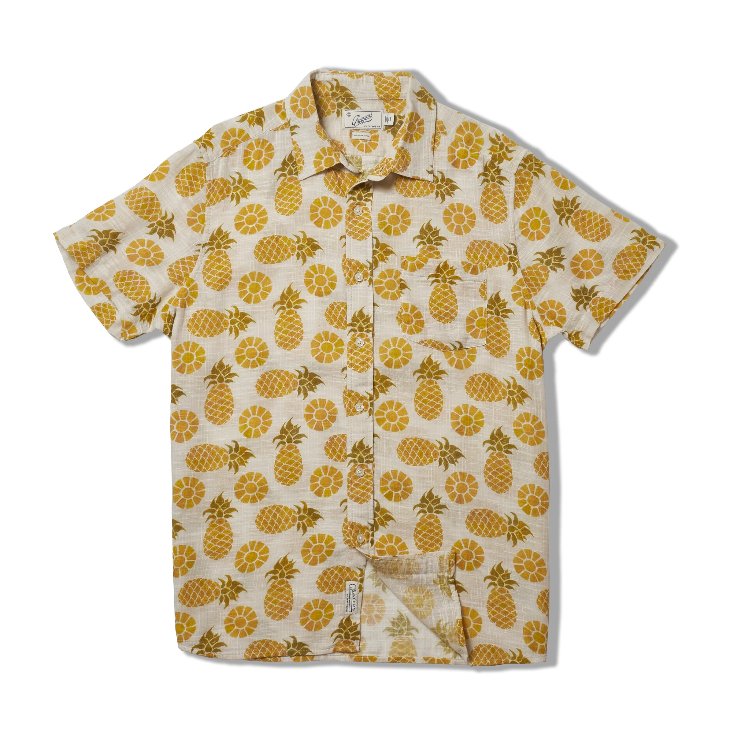 Image of Madras Cottage Loom Printed Shirt - Pineapple Slice