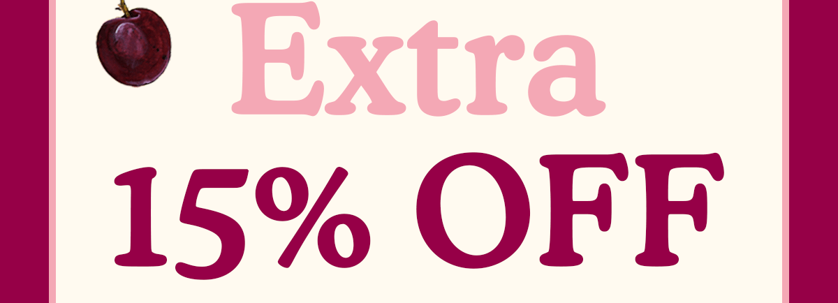 Extra 15% OFF