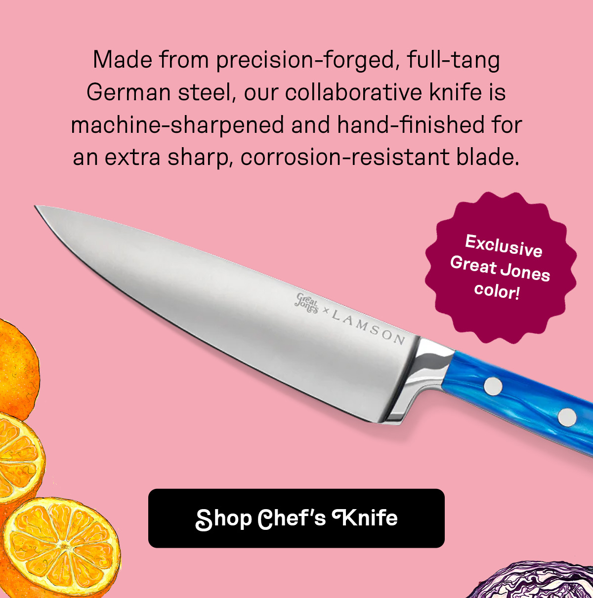Made from precision-forged, full-tang German steel!