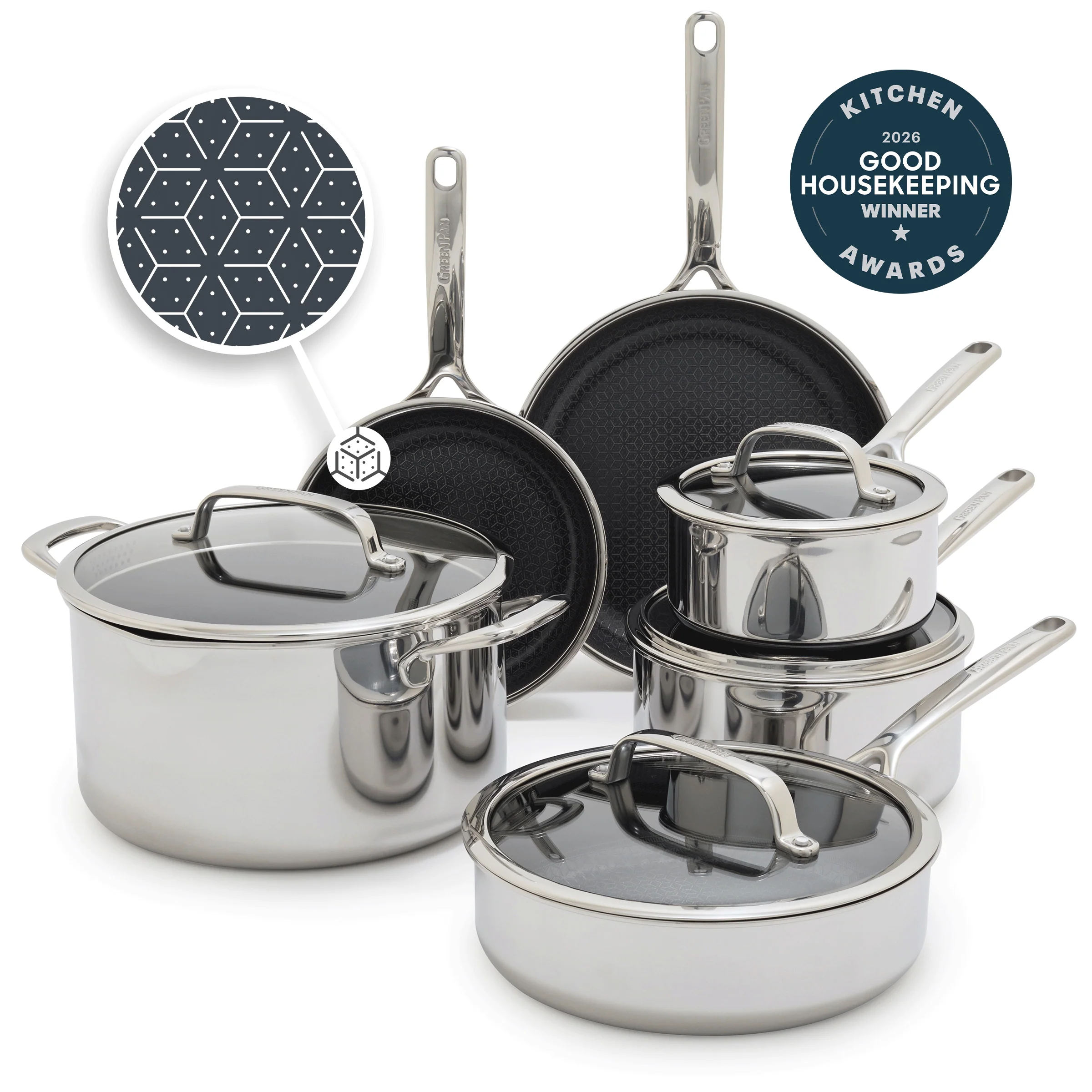 Image of Spectra Thermobond Hybrid Ceramic Nonstick 10-Piece Cookware Set