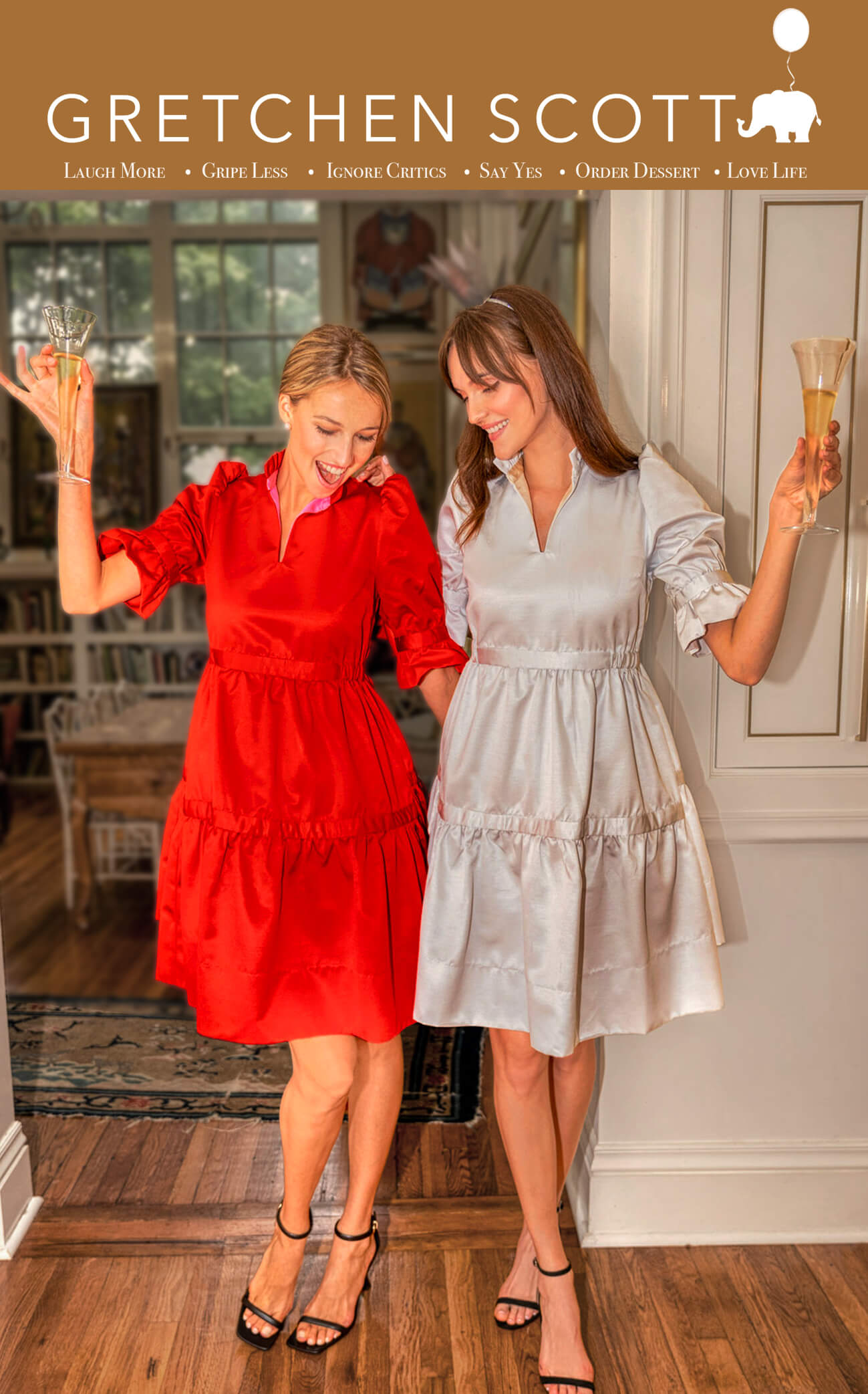 Gretchen Scott - Teardrop Dress - Faille - Final Sale