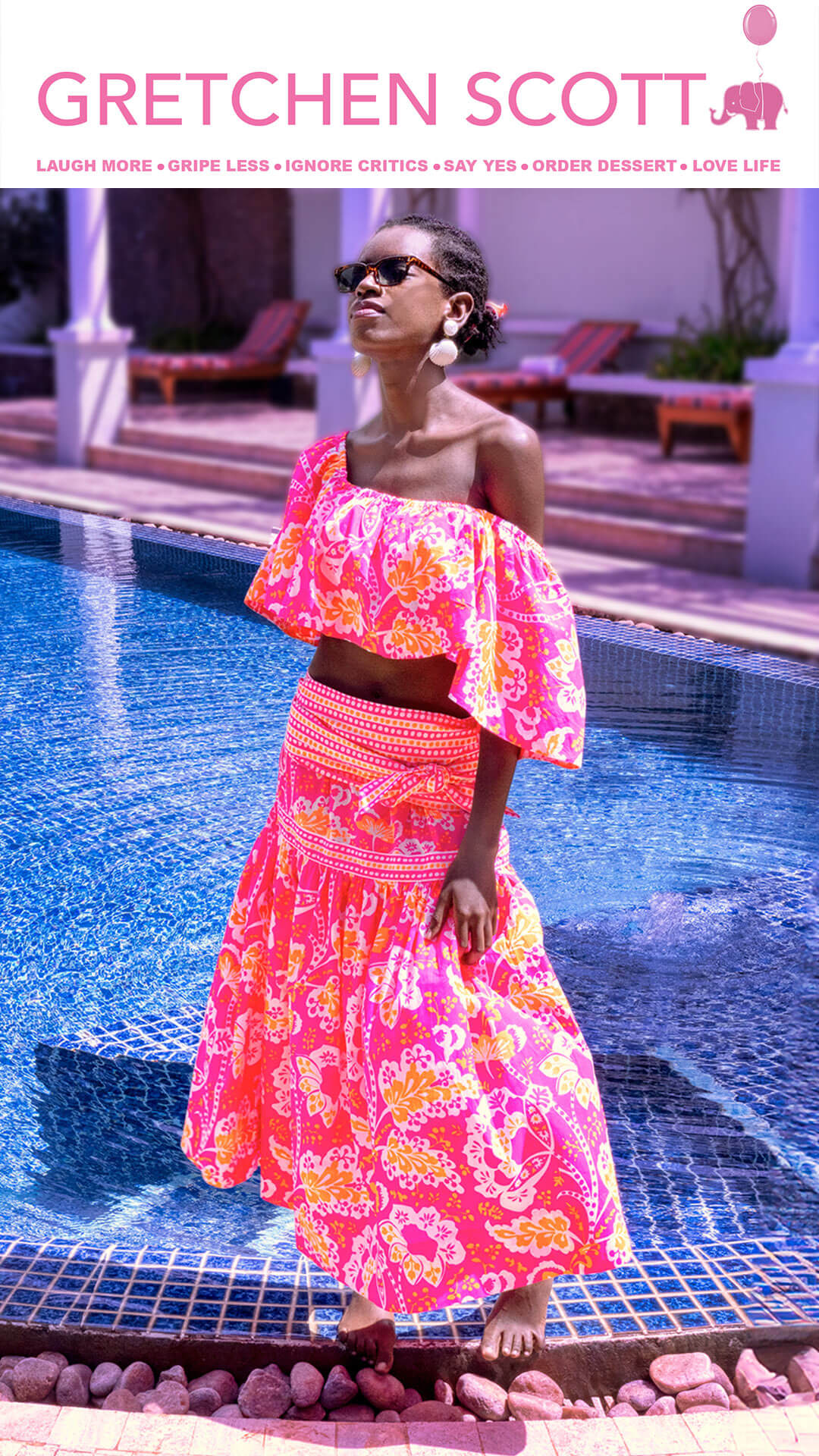 Gretchen Scott - Summer Dreaming Skirt - Flora - Final Sale