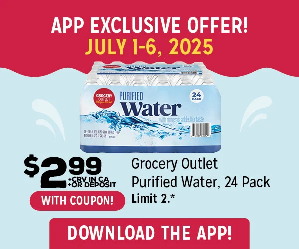 App Exclusive Offer on 24-Pack of Purified Water