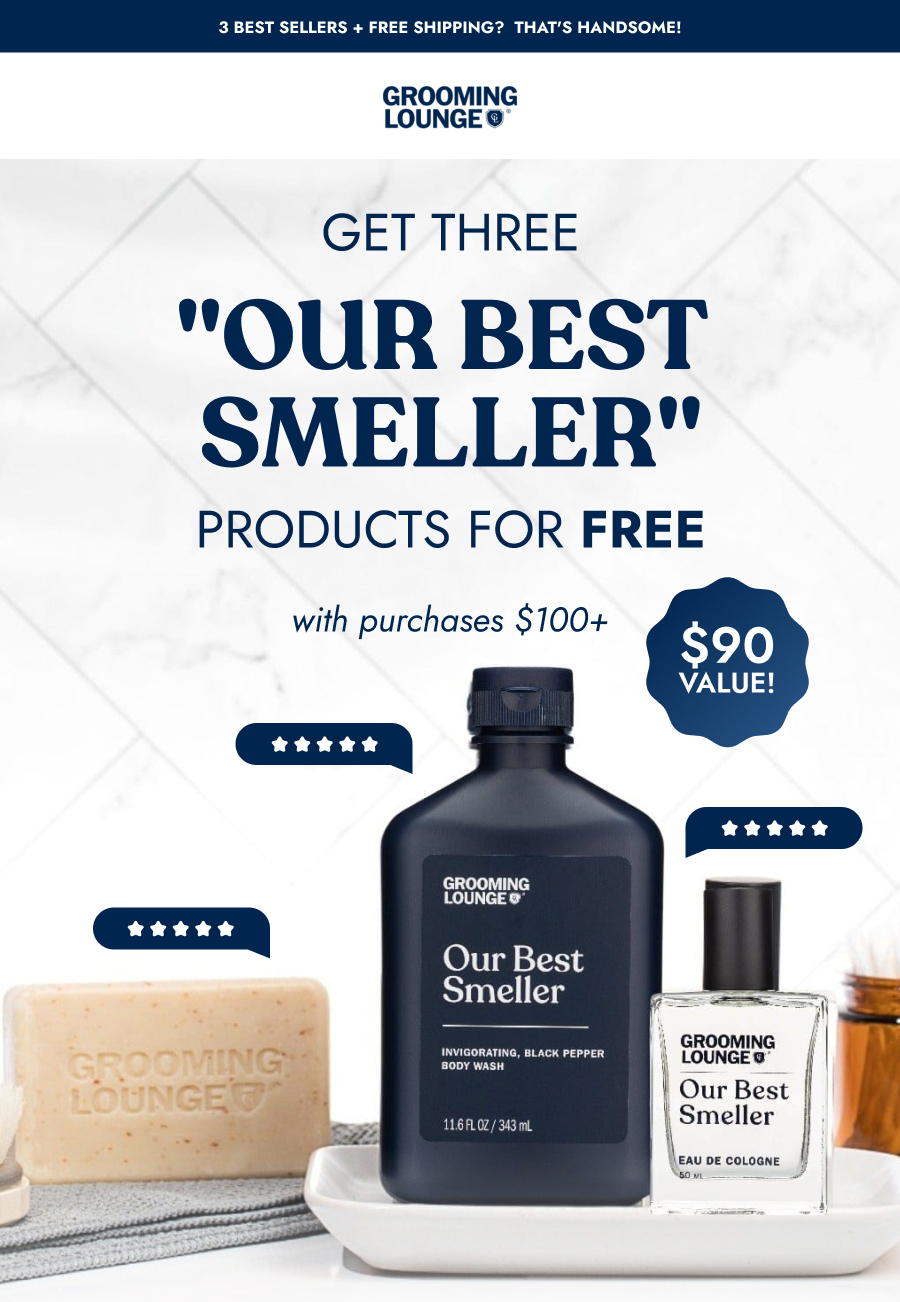 GET THREE OUR BEST SMELLER
