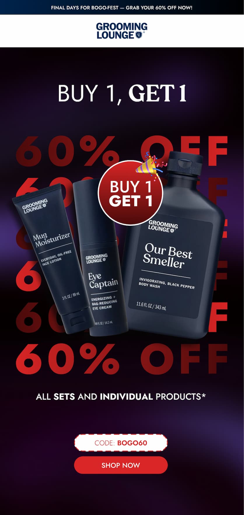 BUY 1, GET 1 All sets and individual products 