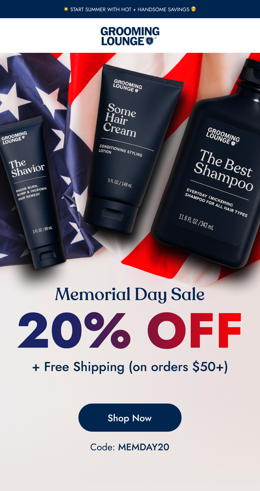 Memorial Day Sale 20% off