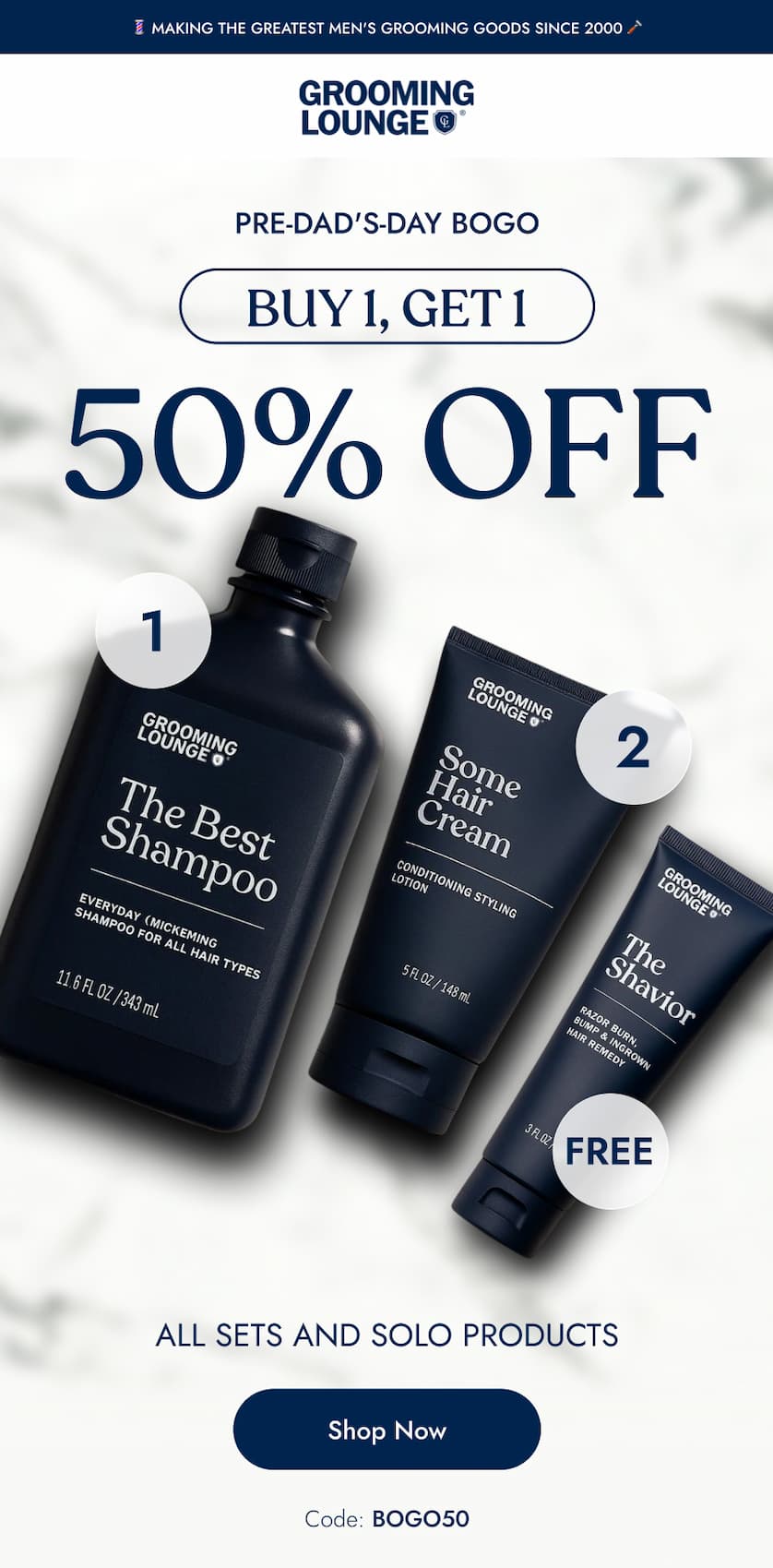 Pre-dad's day bogo