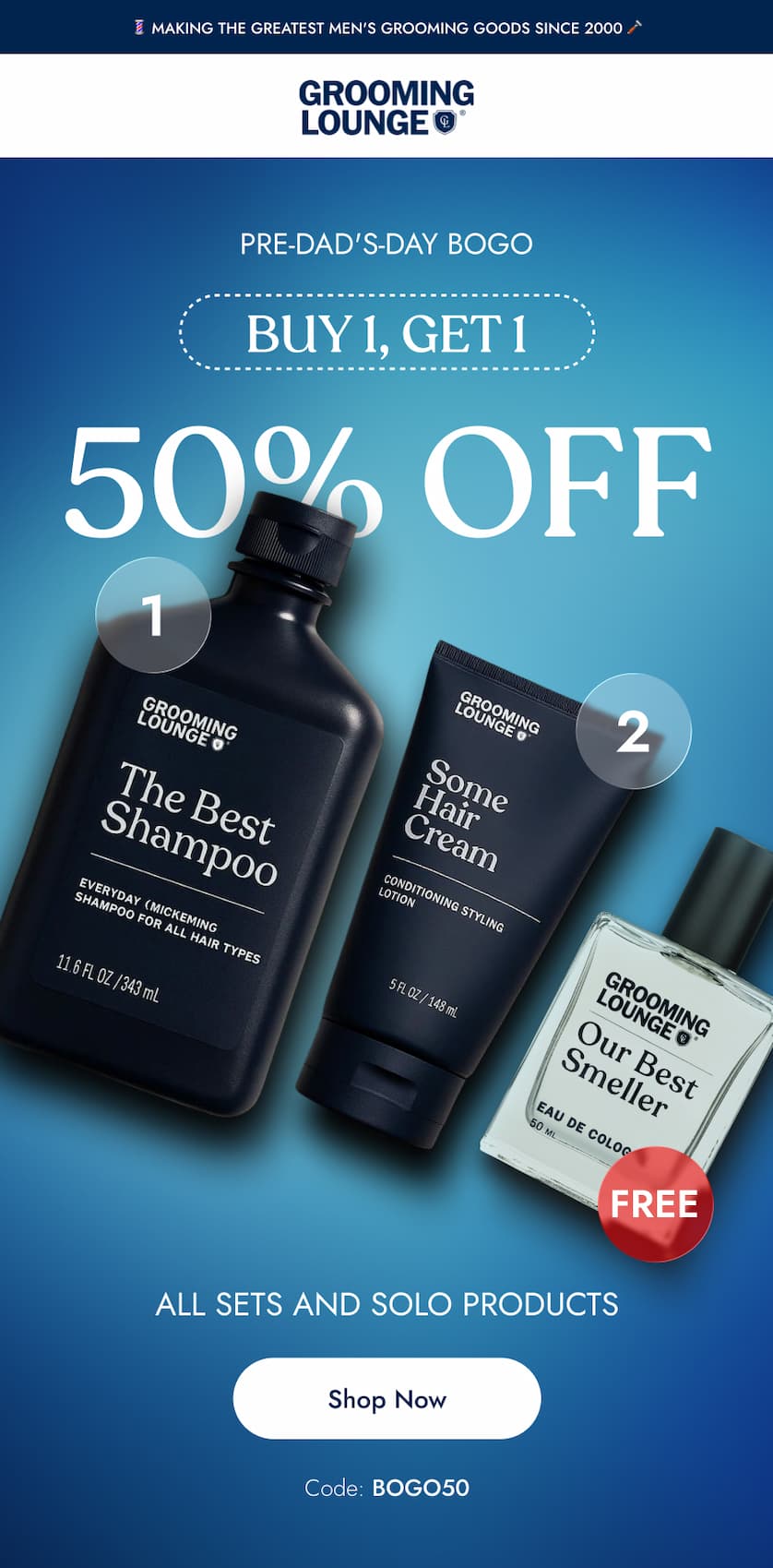 Pre-dad's day bogo