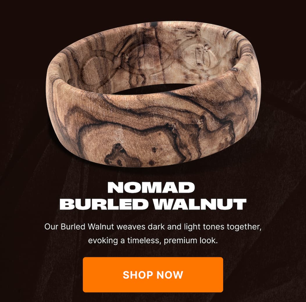 Nomad Burled Walnut: Our Burled Walnut weaves dark and light tones together, evoking a timeless, premium look. SHOP NOW