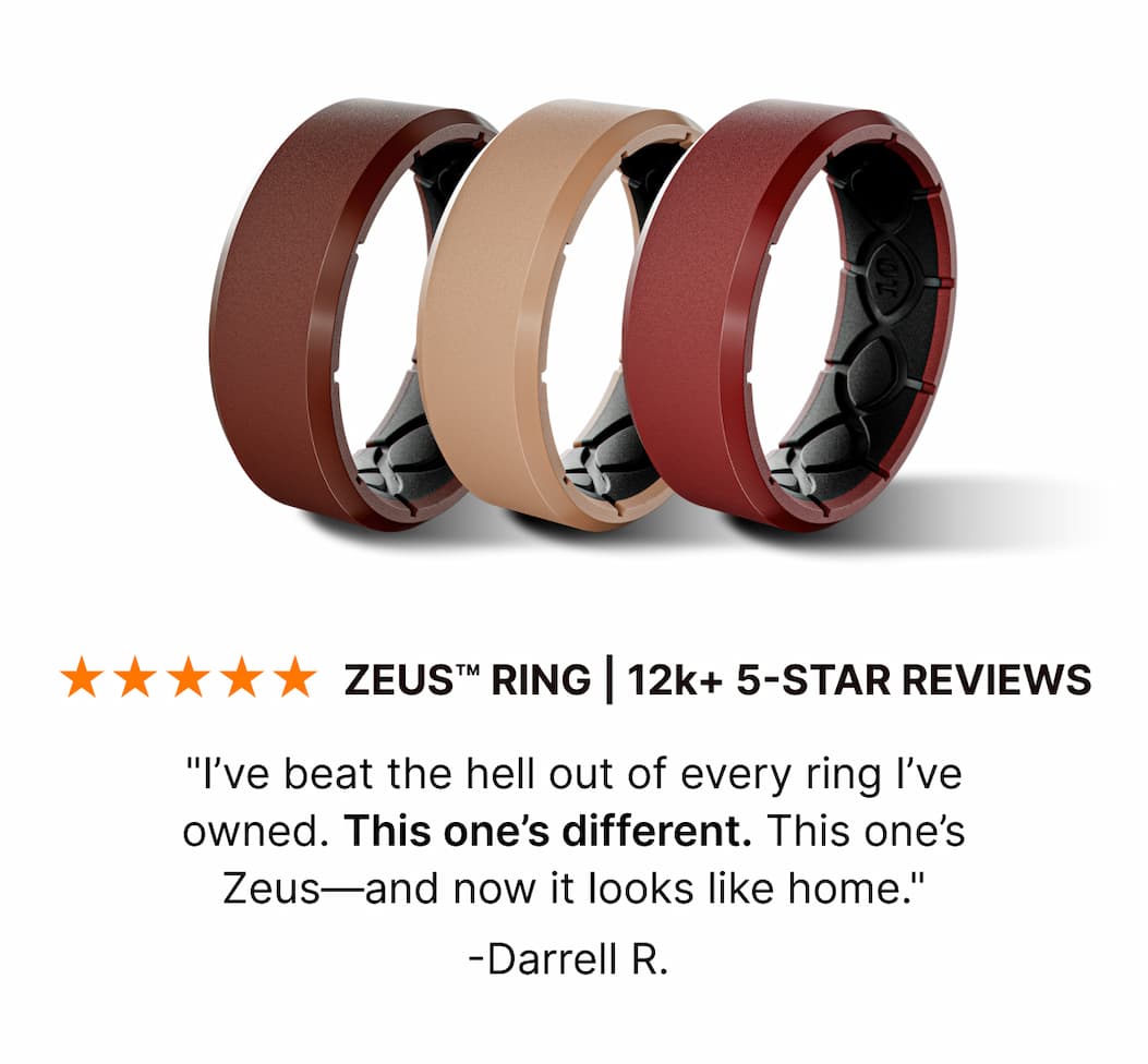 5-Star Review: "I’ve beat the hell out of every ring I’ve owned. This one’s different. This one’s Zeus—and now it looks like home."  -Darrell R. 